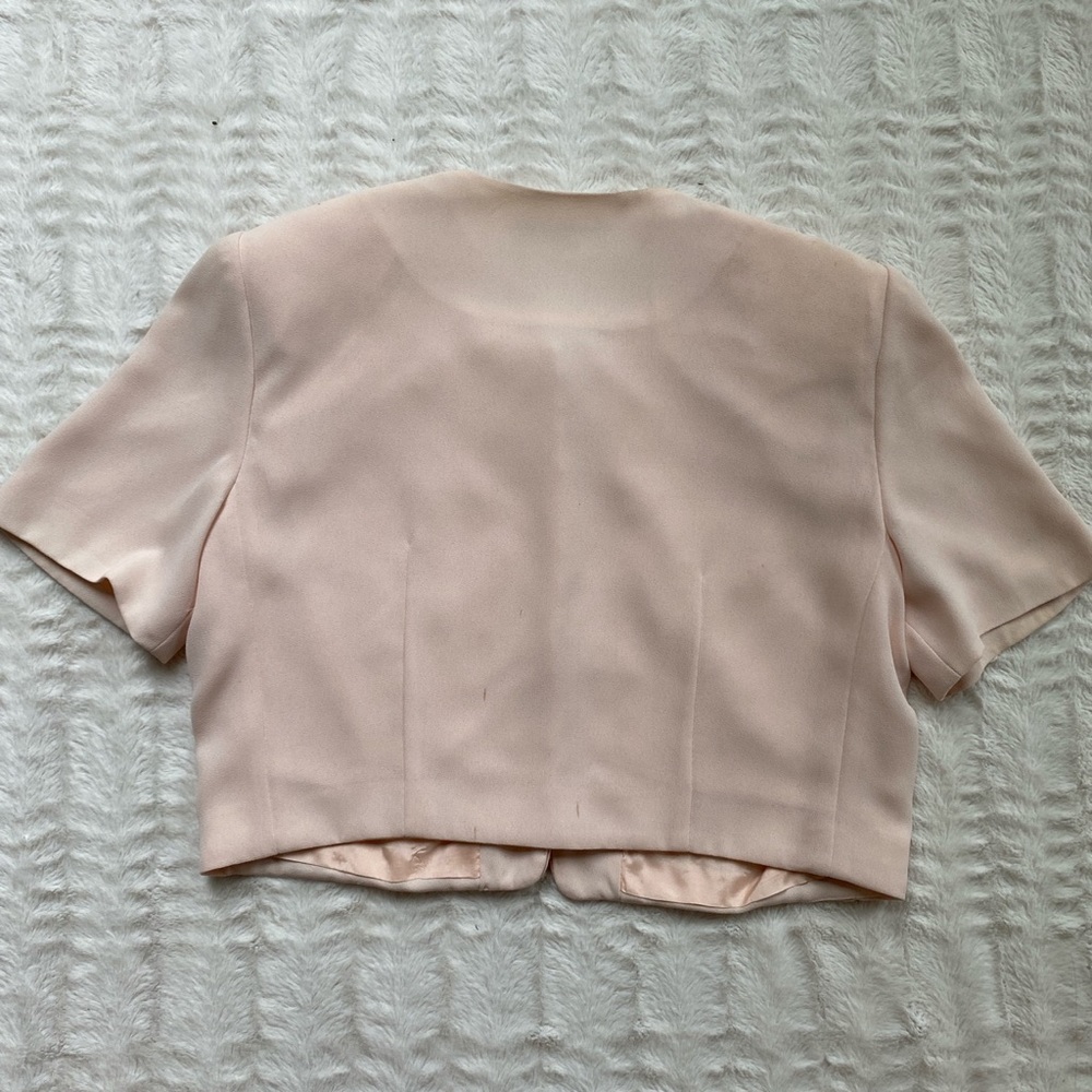 Vintage Maggie London floral embroidered pink jacket size 8 - Picture 5 of 7